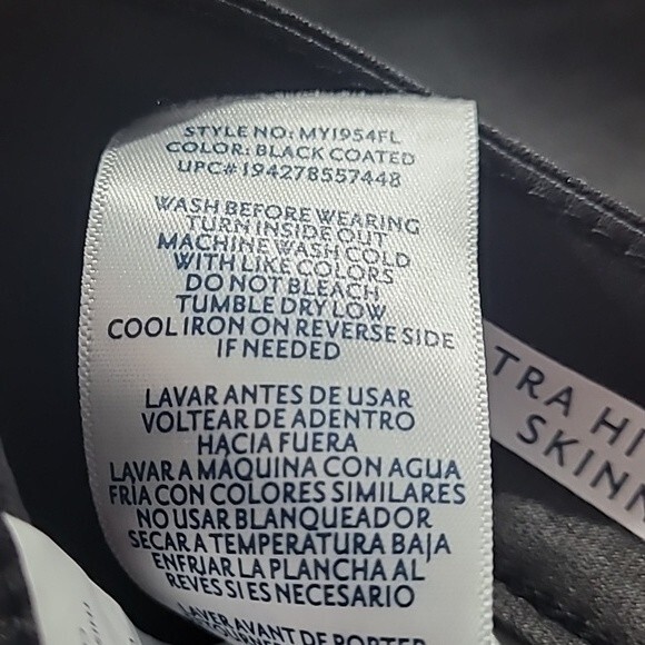 Seven 7 Black Ultra Skinny Faux Leather pants. Size 14. - Picture 11 of 11